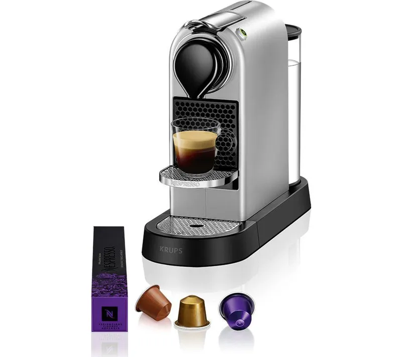 Nespresso by Krups Citiz XN741B40 Coffee Machine - Silver, Black,Silver/Grey