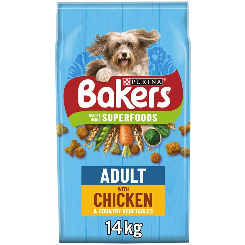 Bakers Adult Rich in Chicken with Country Vegetables - Economy Pack: 2 x 14kg