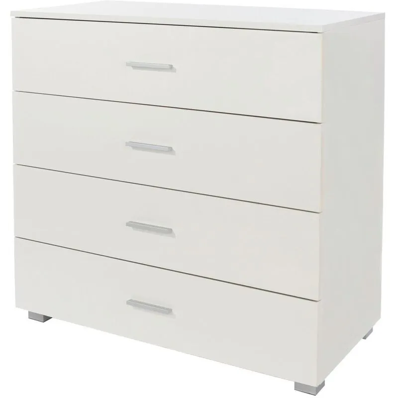 Core Products Lido 4 Drawer Chest Of Drawers in White White