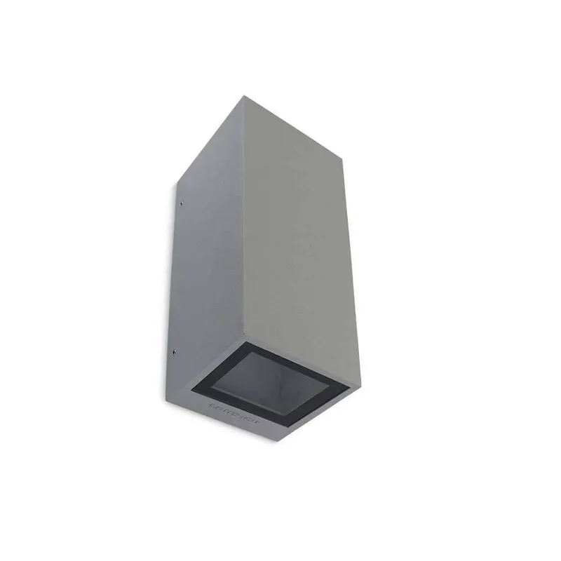Netlighting Afrodita 2 Light Outdoor Up Down Wall Light Grey IP65 GU10 Grey