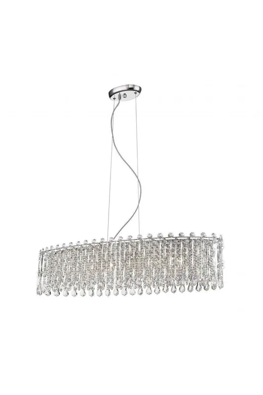 Impex Lighting Alita Crystal 6 Light Ceiling Bar Chrome