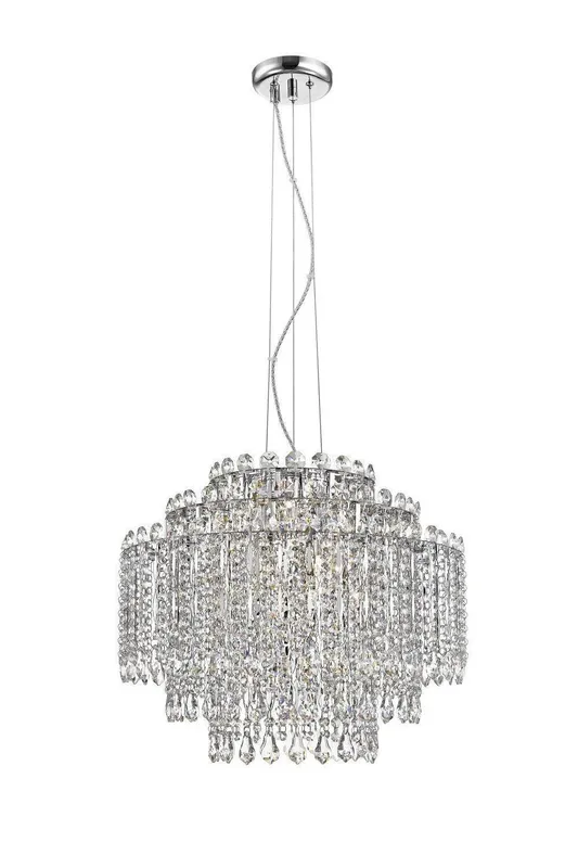 Impex Lighting Alita Crystal 8 Light Ceiling Chrome