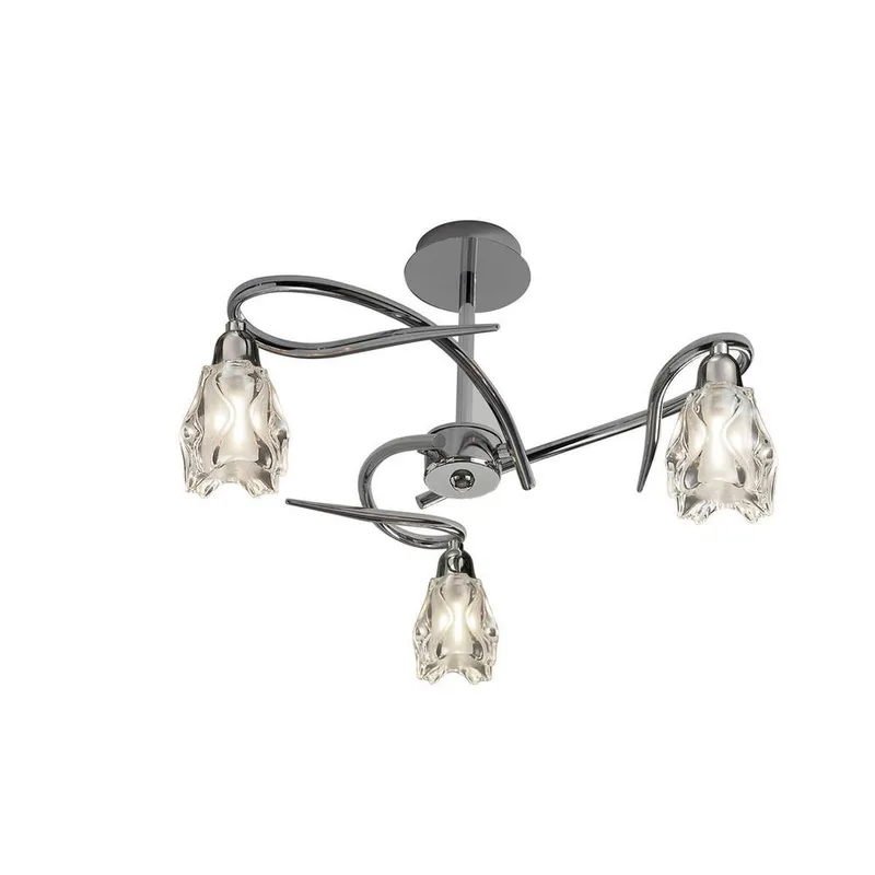 Inspired Lighting Amel Ceiling E14 3 Light Polished Chrome