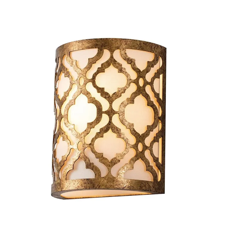 Netlighting Arabella 1 Light Indoor Wall Light Gold E27 Gold