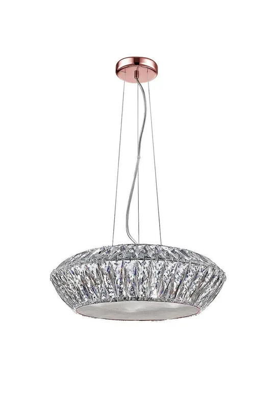 Impex Lighting Armel 7 Light LED Rose Gold Ceiling Fitting