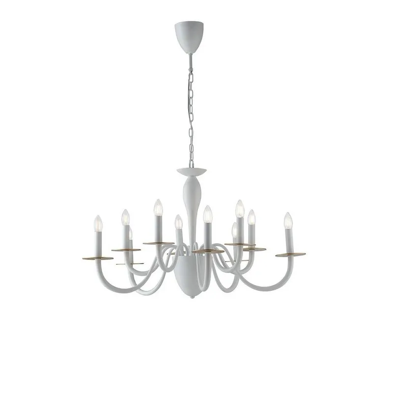 Netlighting Armstrong 10 Light Chandeliers White 14cm White