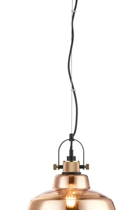 Impex Lighting Ava 1 Light Gold Dome Pendant Ceiling Light
