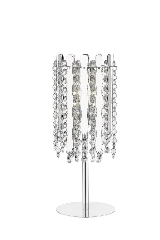 Impex Lighting Belize 1 Light Table Lamp Chrome Crystal