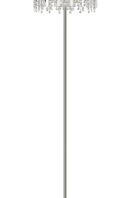 Impex Lighting Belize 3 Light Floor Lamp Chrome Crystal