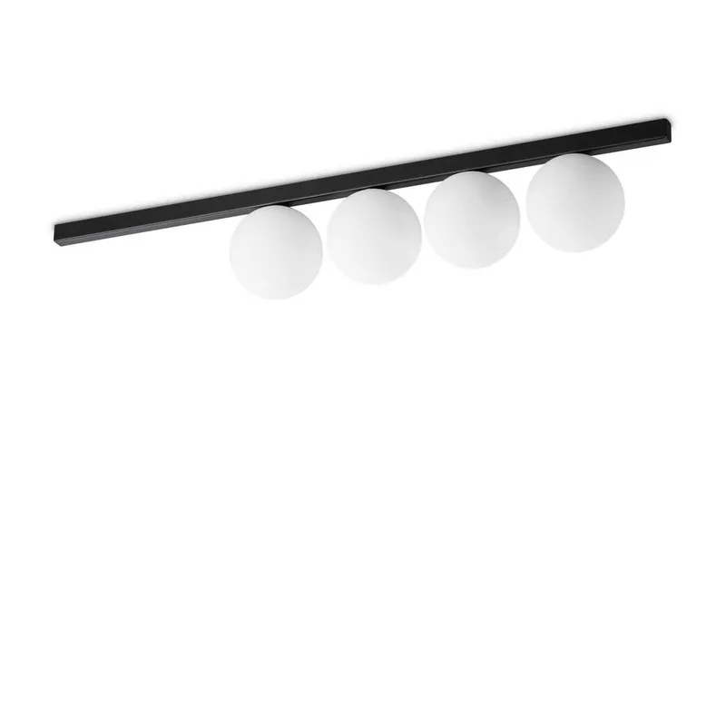 Ideal Lux Lighting Binomio 4 Light Globe Ceiling Light Black