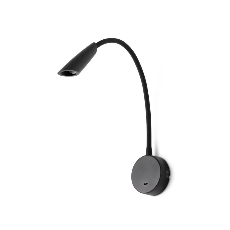 Faro Lighting Boken Adjustable Black Wall Reader Light