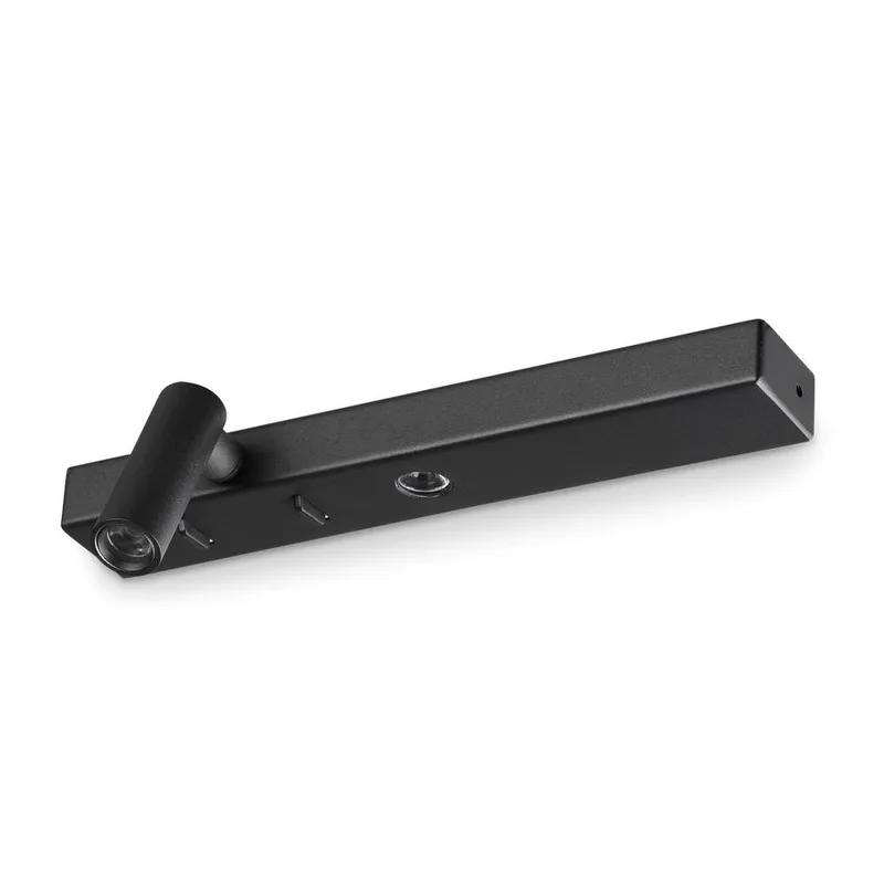 Netlighting Bonne Nuit Left LED Reading Wall Light Black 3000K Black