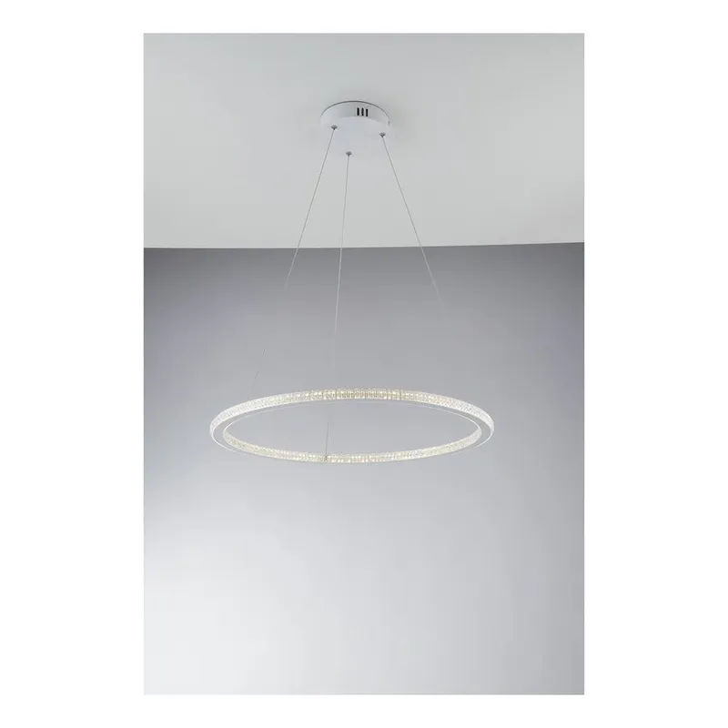 Fan Europe Lighting Bryant Integrated LED Circular Crystal Pendant Light, 4000K