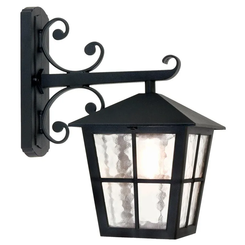 Netlighting Canterbury 1 Light Outdoor Wall Lantern Light Black E27 Black