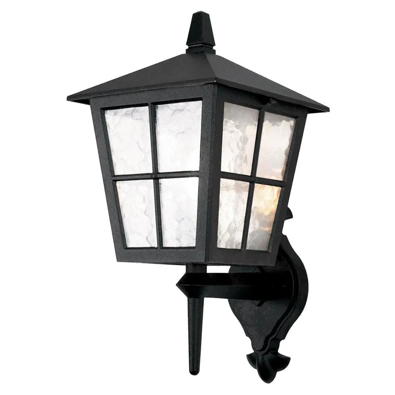 Netlighting Canterbury 1 Light Outdoor Wall Lantern Light Black IP43 E27 Black