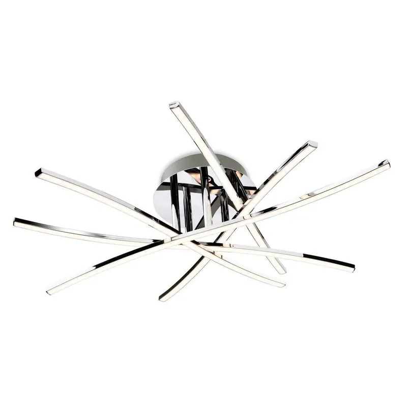 Netlighting Caprice Integrated LED 5 Light Flush Light Chrome in Grey Grey