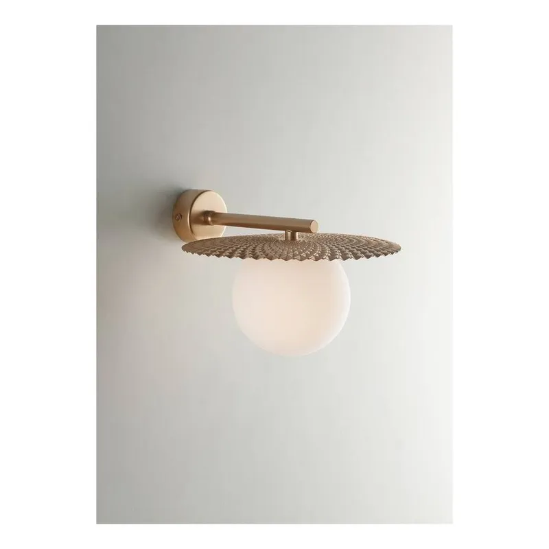 Fan Europe Lighting Chaplin Globe Wall Lamp, Satin Gold, G9