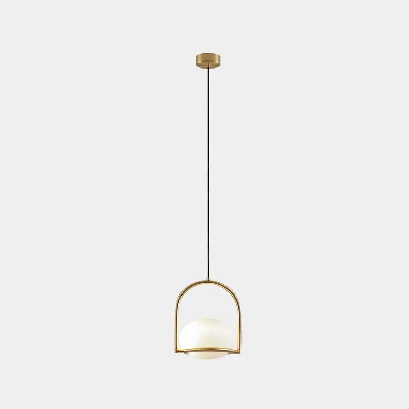 Leds C4 Lighting Coco Single Globe Pendant Gold, White E14