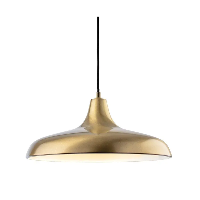 Netlighting Curtis Classic Dome Pendant Light Antique Brass in Gold Gold