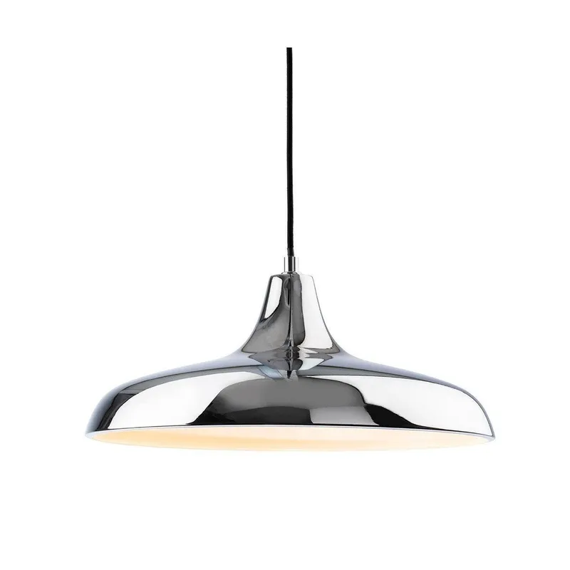 Netlighting Curtis Classic Dome Pendant Light Chrome in Grey Grey