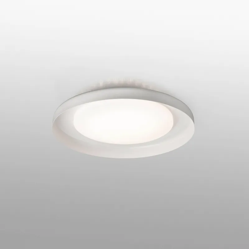 Faro Lighting Dolmen LED White Flush Ceiling Lamp 40cm