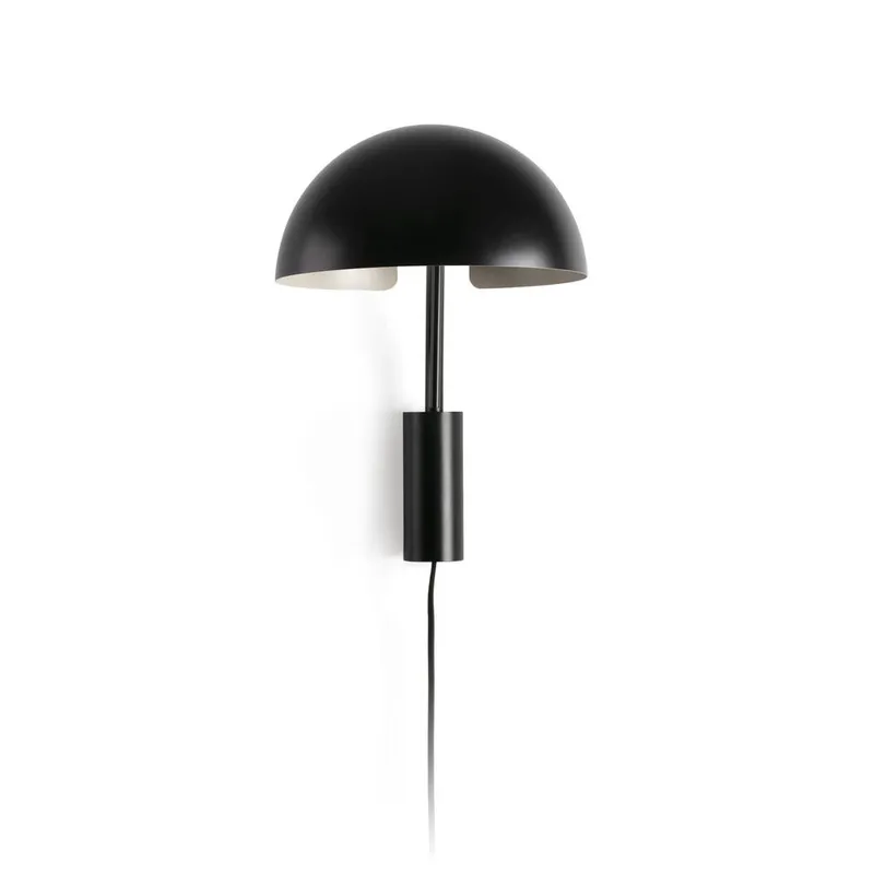 Netlighting Dominica Dome Wall Lamp Black Black 1x E27 Black