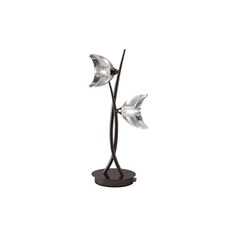 Netlighting Eclipse Table Lamp 2 Light G9 Black Chrome Black