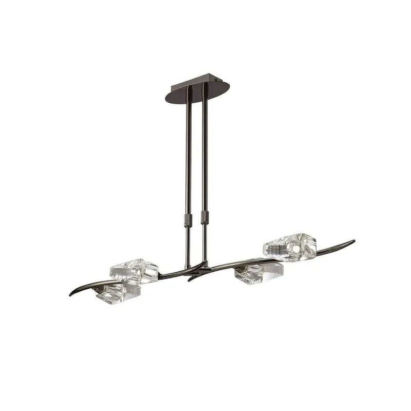 Netlighting Eclipse Telescopic 4 Light G9 Bar Black Chrome Black