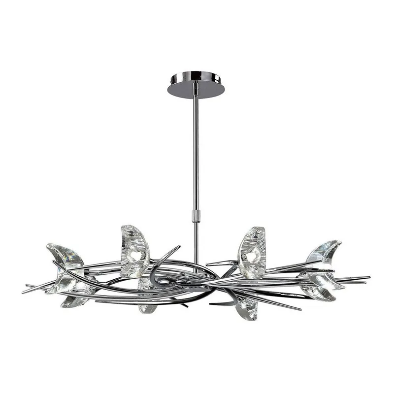 Inspired Lighting Eclipse Telescopic 8 Light G9, Polished Chrome