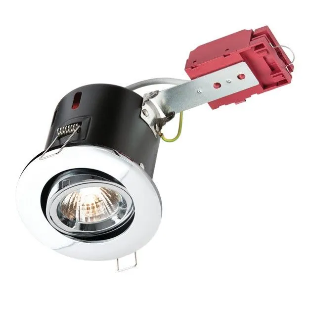 Netlighting FireRated Tilt Downlight Chrome 230V 50W GU10 IC in Grey Grey