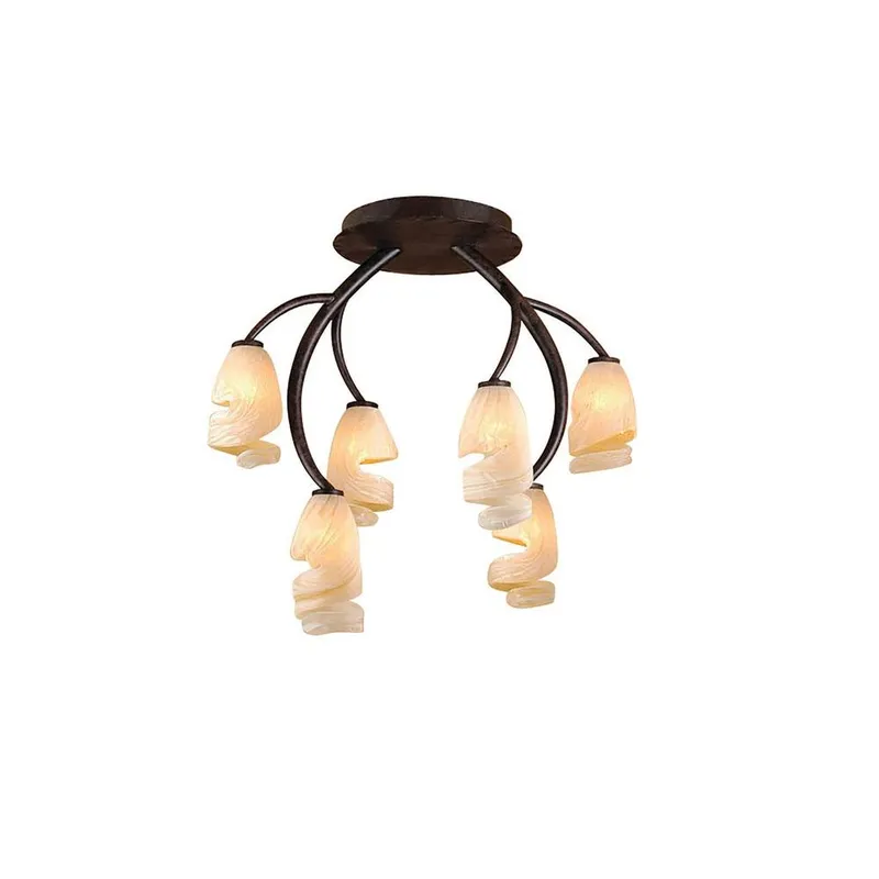 Netlighting Forest Ceililng 6 Light G9 BrownBlack Oxide in Brown Brown