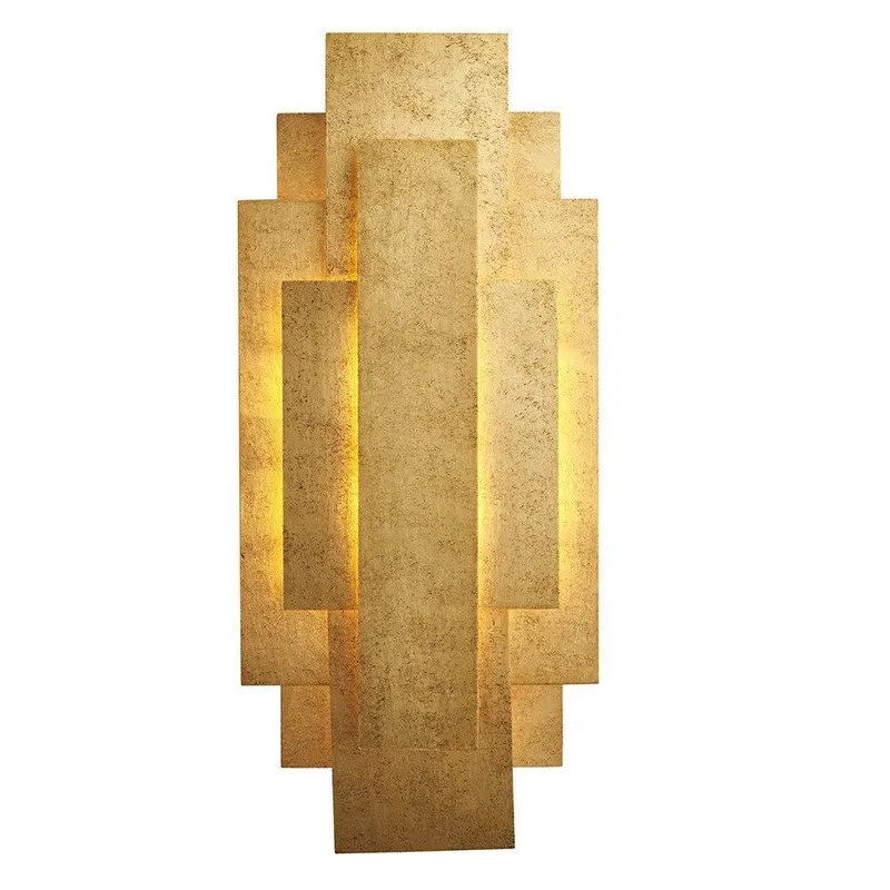 Merano Lighting Forlì 2 Light Wall Lamp Antique Gold Leaf