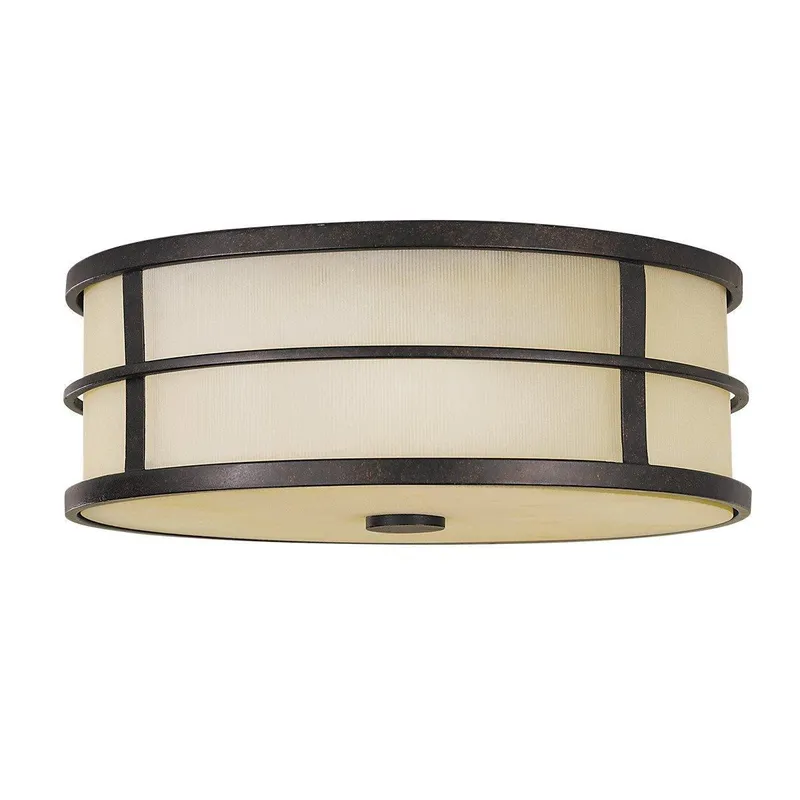 Netlighting Fusion 3 Light Flush Mount Ceiling Light Bronze E27 Bronze