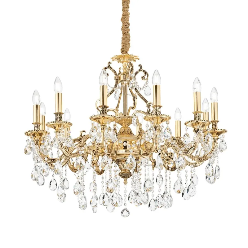 Ideal Lux Lighting Gioconda 12 Light Pendant Light Gold