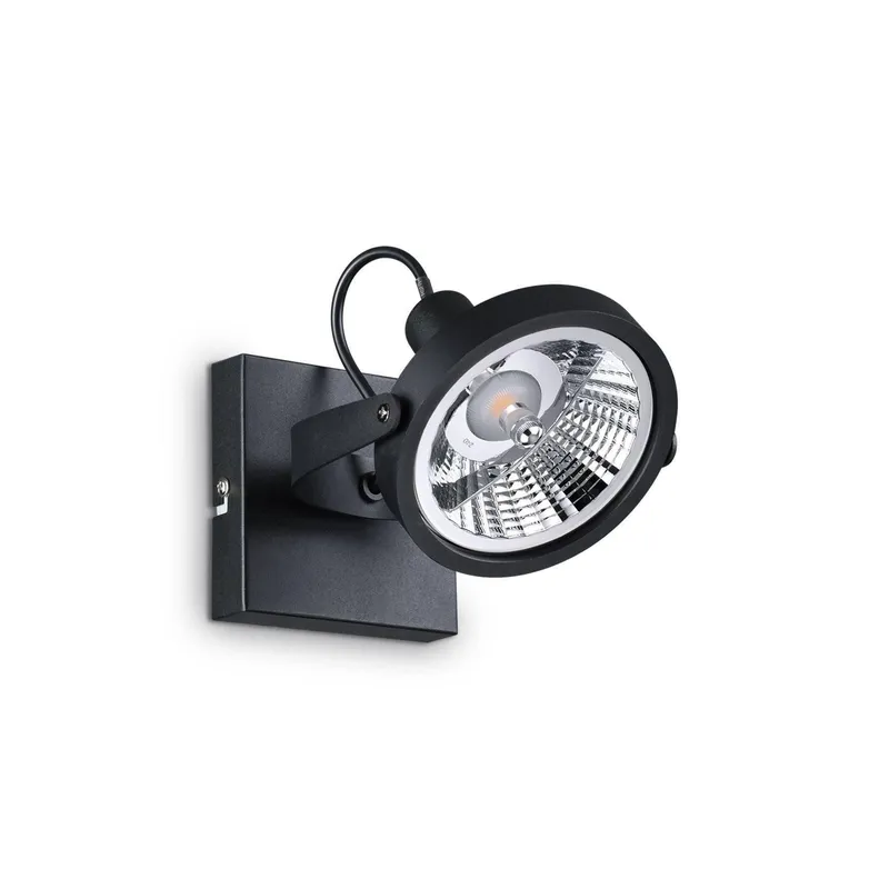 Ideal Lux Lighting Glim 1 Light Ceiling Light Black