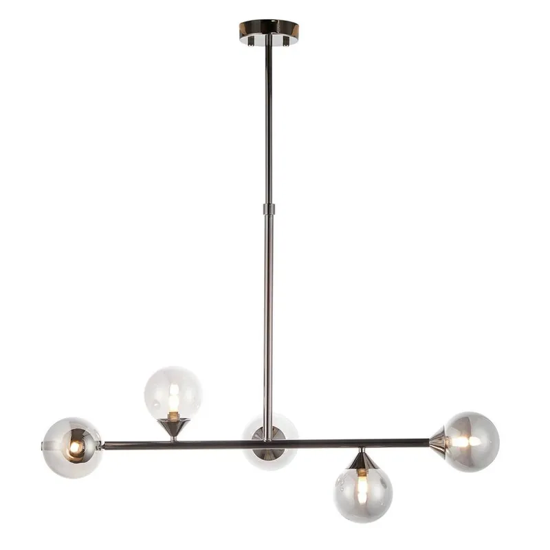 Mullan Lighting Kauri Ceiling Light Red Iron, Satin Brass