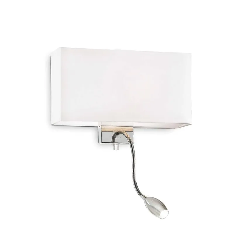 Ideal Lux Lighting Hotel 1 Light Indoor Wall Light White, E27
