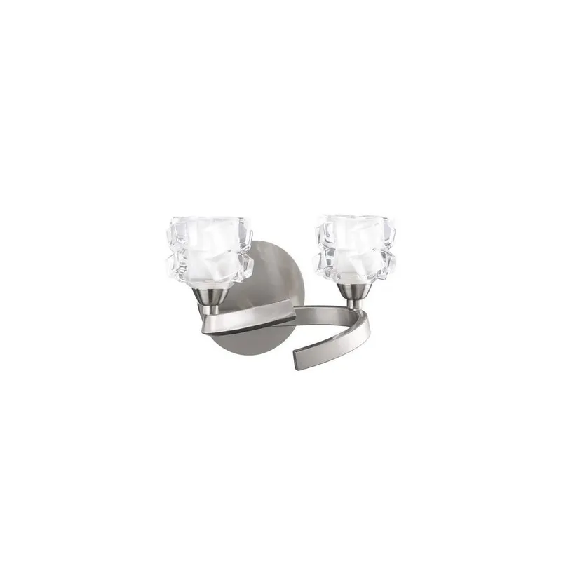 Inspired Lighting Ice Wall Lamp Switched 2 Light G9 Eco, Satin Nickel