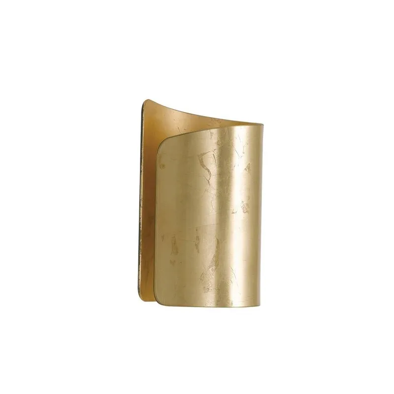 Netlighting Imagine Curved Glass Wall Light Golden Leaf E27 in Gold Gold