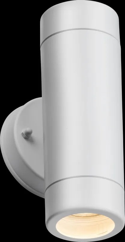 KnightsBridge Eamon - 230V IP54 GU10 Polycarbonate Up/Down Wall light - White