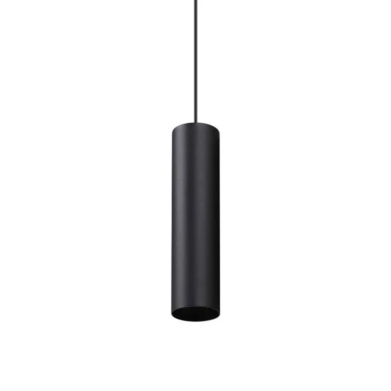 Netlighting Look 25cm Slim Pendant Ceiling Light Black 1x GU10 Black