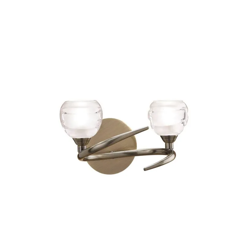 Inspired Lighting Loop Wall Lamp 2 Light G9 Antique Brass