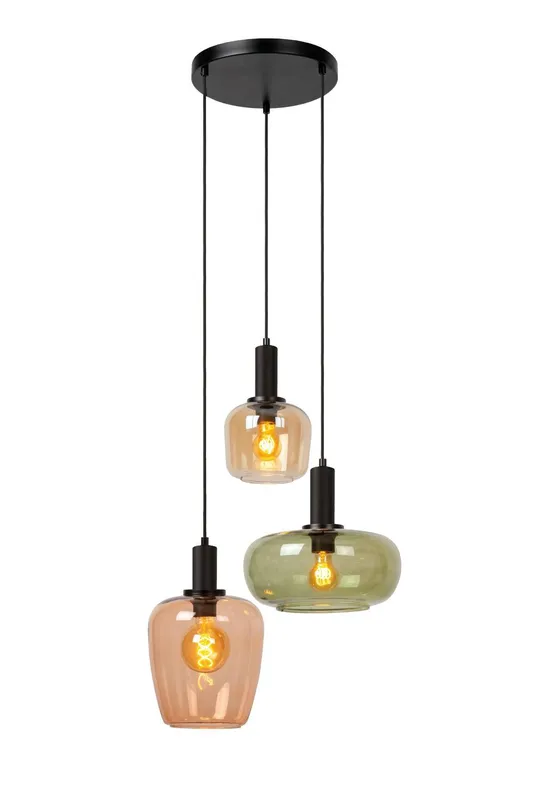 Lucide Lighting Lucide Ilona - Pendant light - 3xE27 - Black