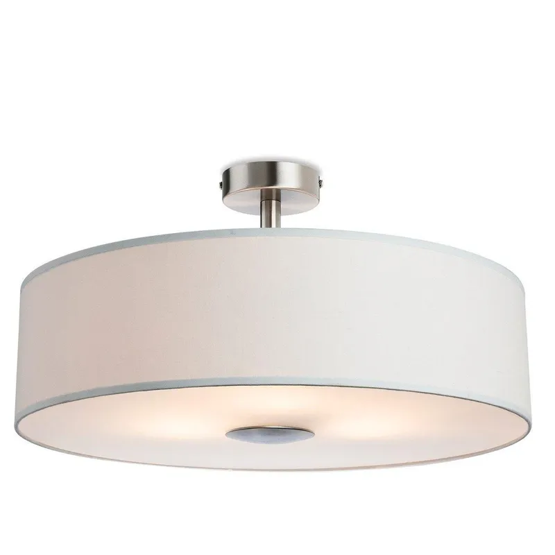 Firstlight Lighting Madison 3 Light Semi Flush Light Cream, E27