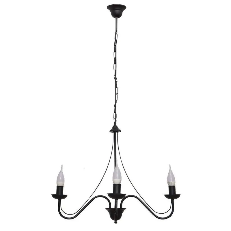 Netlighting Malbo Multi Arm Pendant Ceiling Light Black 60cm Black