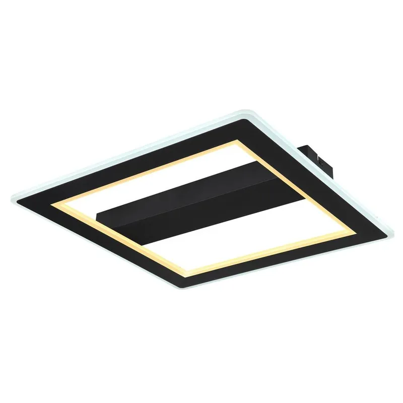 Netlighting Mattia Integrated LED Semi Flush Ceiling Light Matt Black LED Black