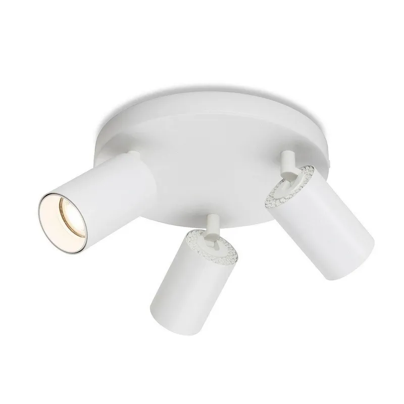Firstlight Lighting Max 3 Light Flush Ceiling Spotlight Fitting White