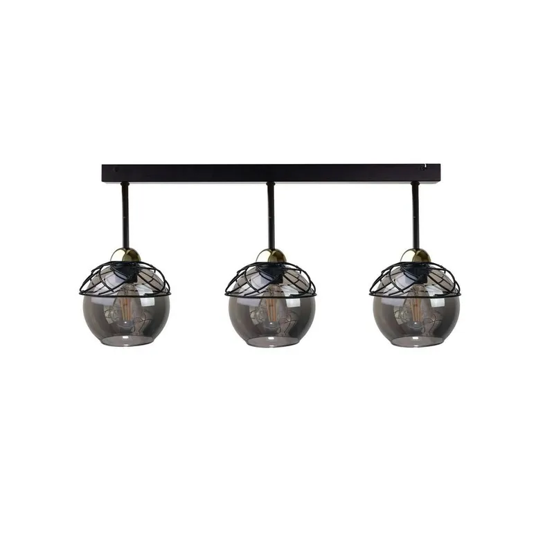 Netlighting Mera Semi Flush Light Black 60cm 3x E27 Black