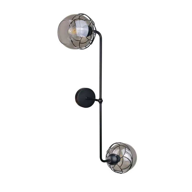 Netlighting Mera Wall Lamp Black 23cm 2x E27 Black