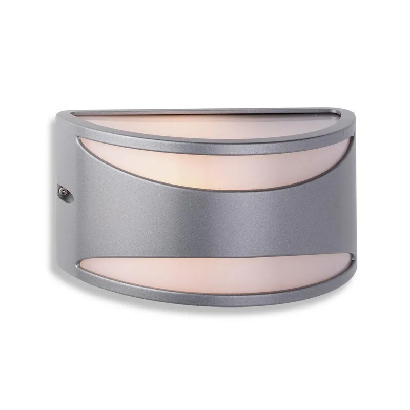 Firstlight Lighting Meridian 1 Light Wall Light - 60W Silver IP65, E27